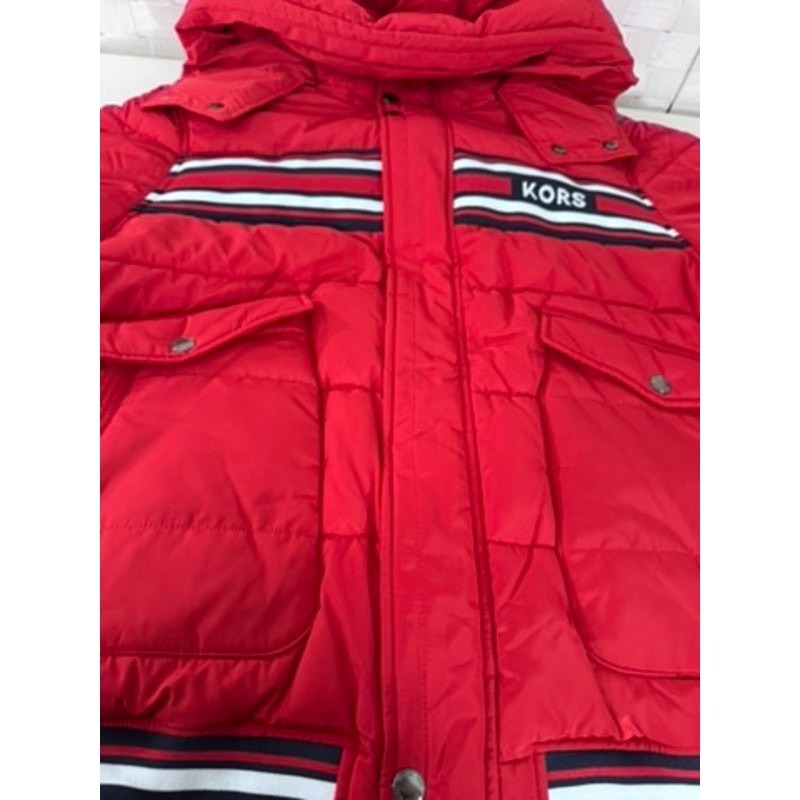 Nwt!! "Michael Kors" Men's Red Puffer Coat Size Xxl Msrp-428.00 Streetwear Warm